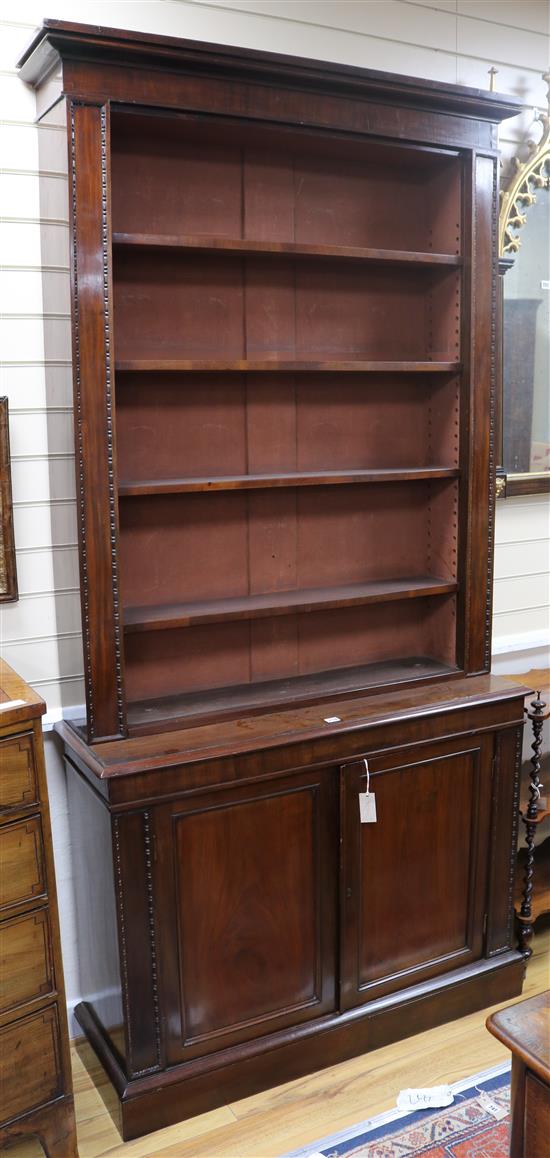 A Victorian mahogany bookcase, W.3ft 8in. D.1ft 2in. H.7ft 5in.